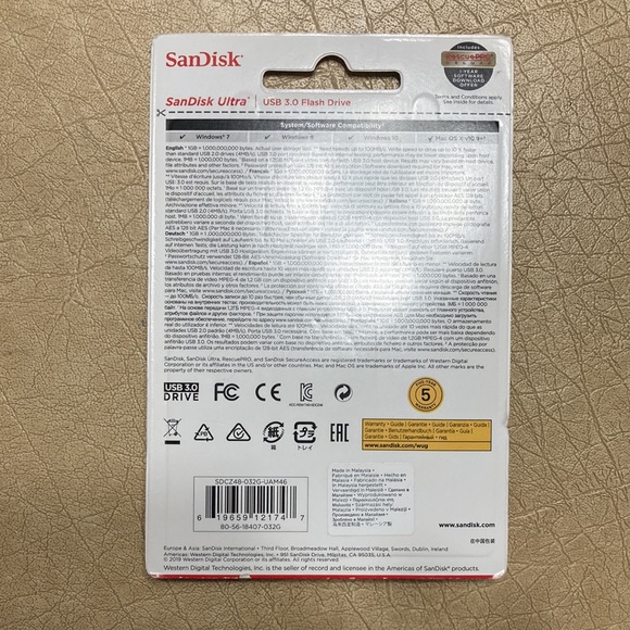 ⚜️SanDisk Ultra USB 3.0 Flash Drive 32GB! NWT! - Picture 5 of 5